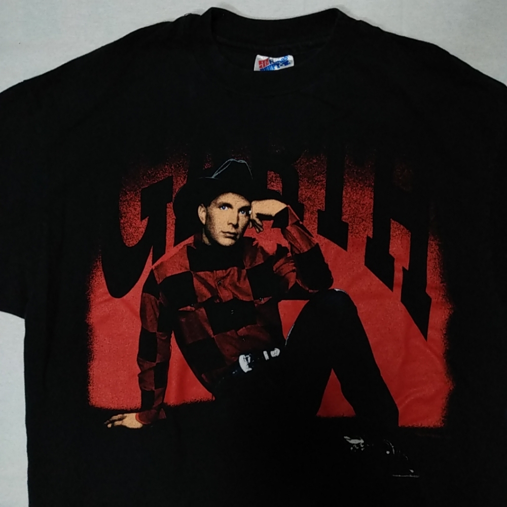 Vtg Garth Brooks On Tour Concert T-shirt Mens L 1993 Single Stitch Double Sided